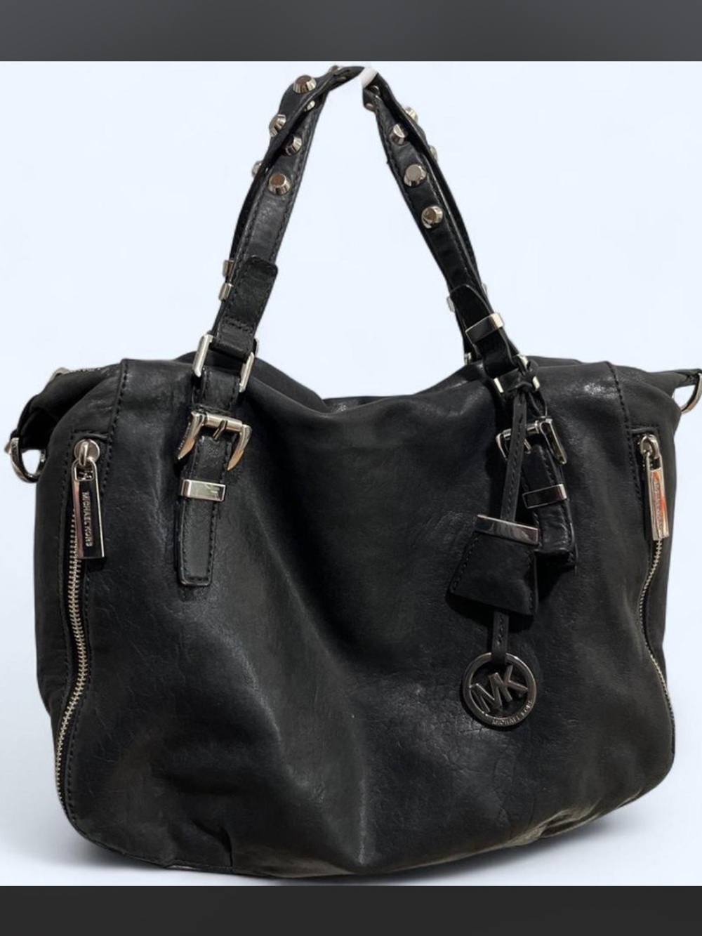 Hobo Michael Kors Black Leather Studded Bag Crossbody